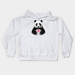 Sweet panda love Kids Hoodie